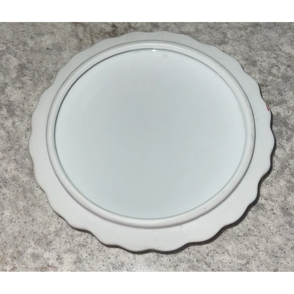 VTG painted China Trinket jewelry Dish Lid flowers Cottage-core Granny Scotland
